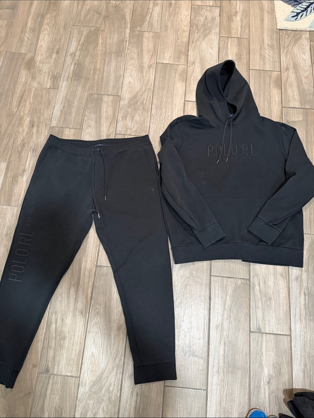 Polo by Ralph Lauren Black Kids Hoodie & Joggers Set